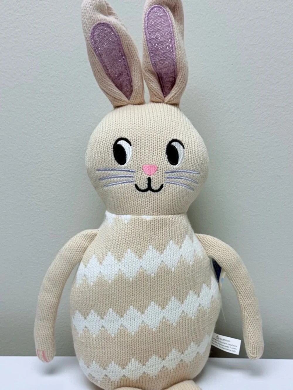 New! Spring 2026 Beige Knit Bunny Plush - Spritz™ Target